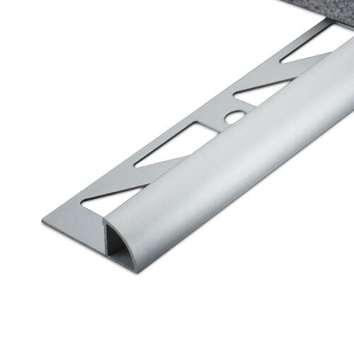 Rundprofil / Viertelkreisprofil aus Aluminium silber matt eloxiert – Bild 2